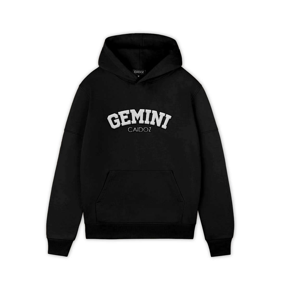 ZODIAC HOODIE TWEELING ZWART